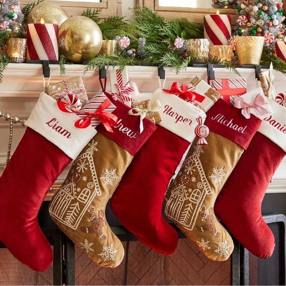 Pottery Barn classic velvet stocking “Brian” - Picture 3 of 4